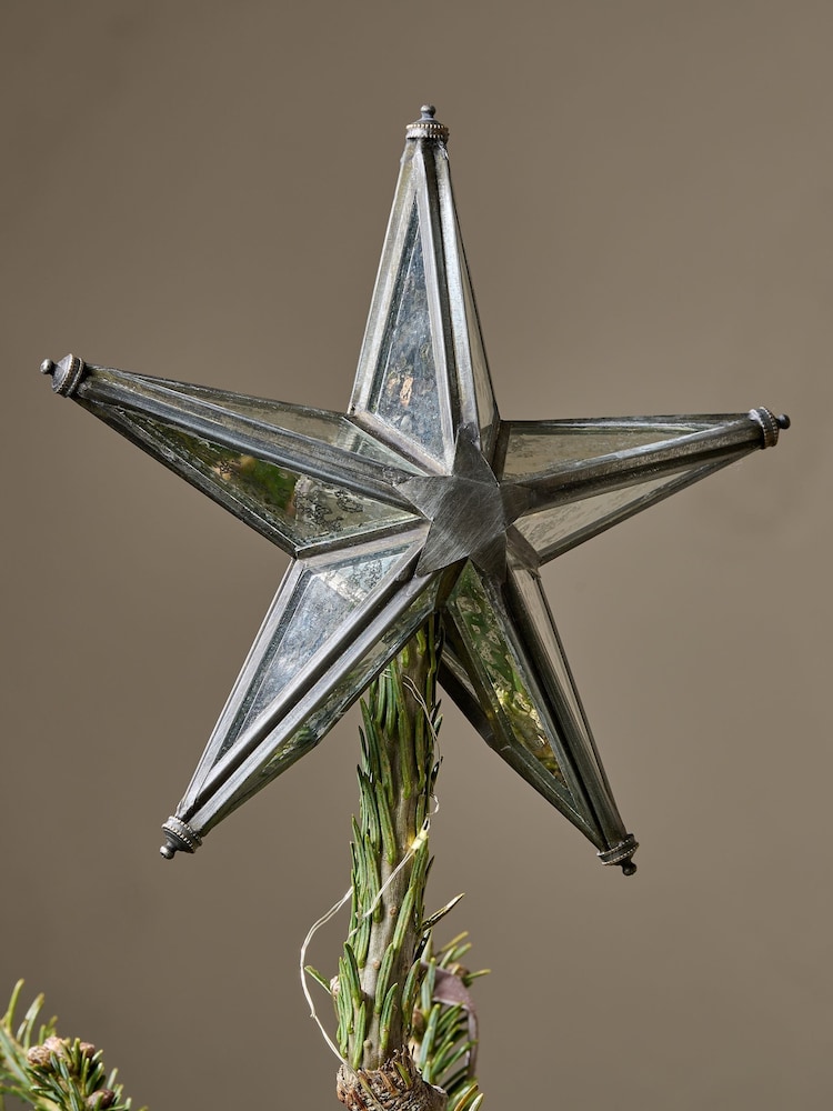 Nkuku Antique Silver Bakara Star Tree Topper - Image 2 of 3 Nkuku Antique Silver Bakara Star Tree Topper - Image 2 of 3