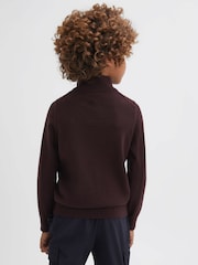 Reiss Bordeaux Blackhall 3-9 yrs Quarter Zip Merino Wool Jumper - Image 5 of 7