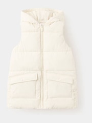 Mango Cream Padded Hooded Gilet Tokyo - Image 1 of 3