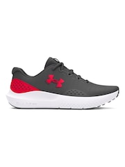 Under Armour Grey/Red Surge 4 Trainers - Image 1 of 5