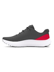 Under Armour Grey/Red Surge 4 Trainers - Image 2 of 5