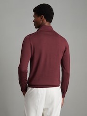 Reiss s širokim ovratnikom iz merino volne s polovično zadrgo  Blackhall - Slika 4 iz 6