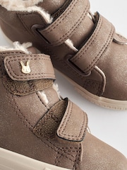 Chocolate Brown Standard Fit (F) High Top Trainers - Image 4 of 6