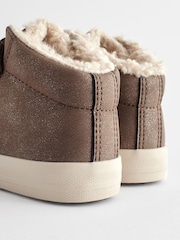 Chocolate Brown Standard Fit (F) High Top Trainers - Image 5 of 6