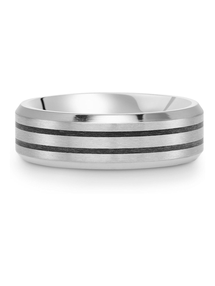 Beaverbrooks Titanium Rhodium Ring - Image 2 of 4 Beaverbrooks Titanium Rhodium Ring - Image 2 of 4