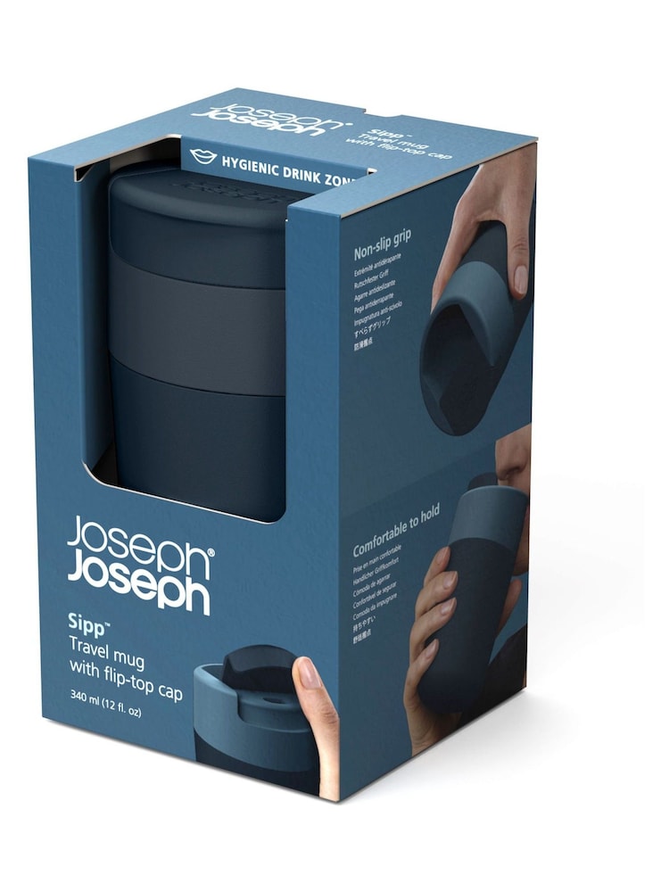 Joseph Joseph Blue Sipp Travel Mug With Hygienic Lid - Image 4 of 4