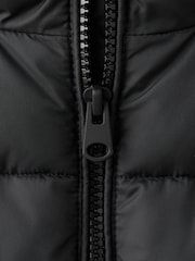Mango Black Hooded Puffer Amerlong Coat - Image 3 of 4