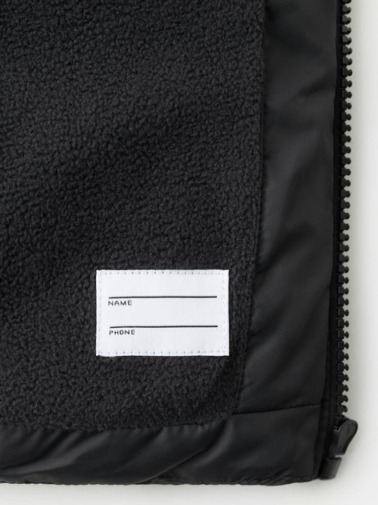 Mango Black Hooded Puffer Amerlong Coat - Image 4 of 4 Mango Black Hooded Puffer Amerlong Coat - Image 4 of 4