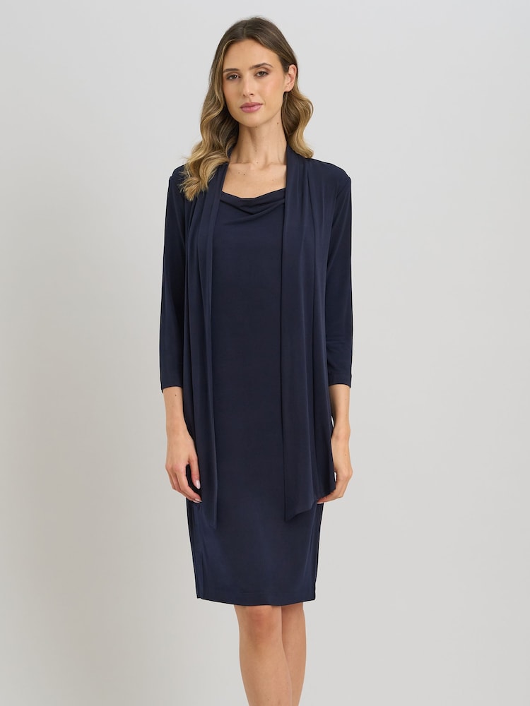 Gina Bacconi Blue Golda Dress And Jacket - Image 1 of 7 Gina Bacconi Blue Golda Dress And Jacket - Image 1 of 7
