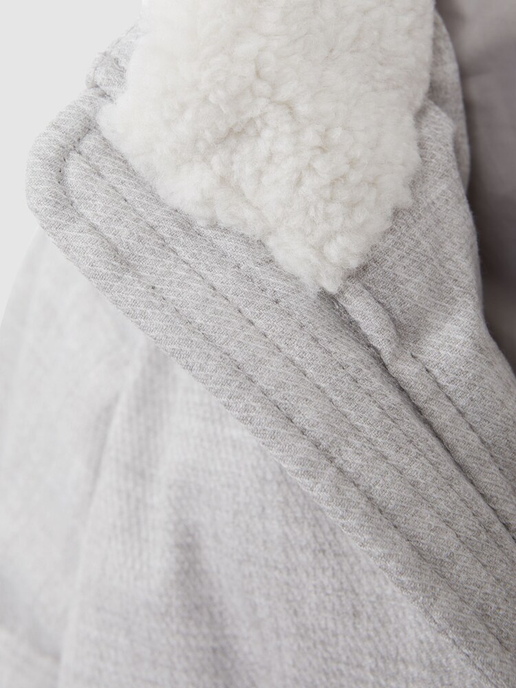 Reiss Soft Grey Disere Water Repellent Quilted Hooded Coat - Image 6 of 6
