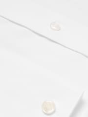 White Regular Fit Double Cuff 100% Cotton Shirt - Image 4 of 4