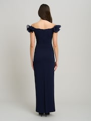 Gina Bacconi Blue Risa Off-Shoulder Ruffle Maxi Dress - Image 2 of 6