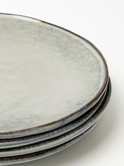 Dutch Rose Set of 4 Ecru Cream Organic Dinner Plates 26.5cm - Image 3 of 4