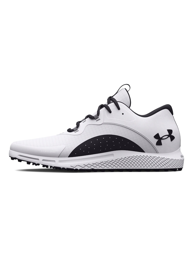 Under Armour White Golf Charged Draw 2 Short Length Shoes - Image 7 of 7