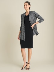 Gina Bacconi Black Posy Mock Dress And Jacket - Image 5 of 6
