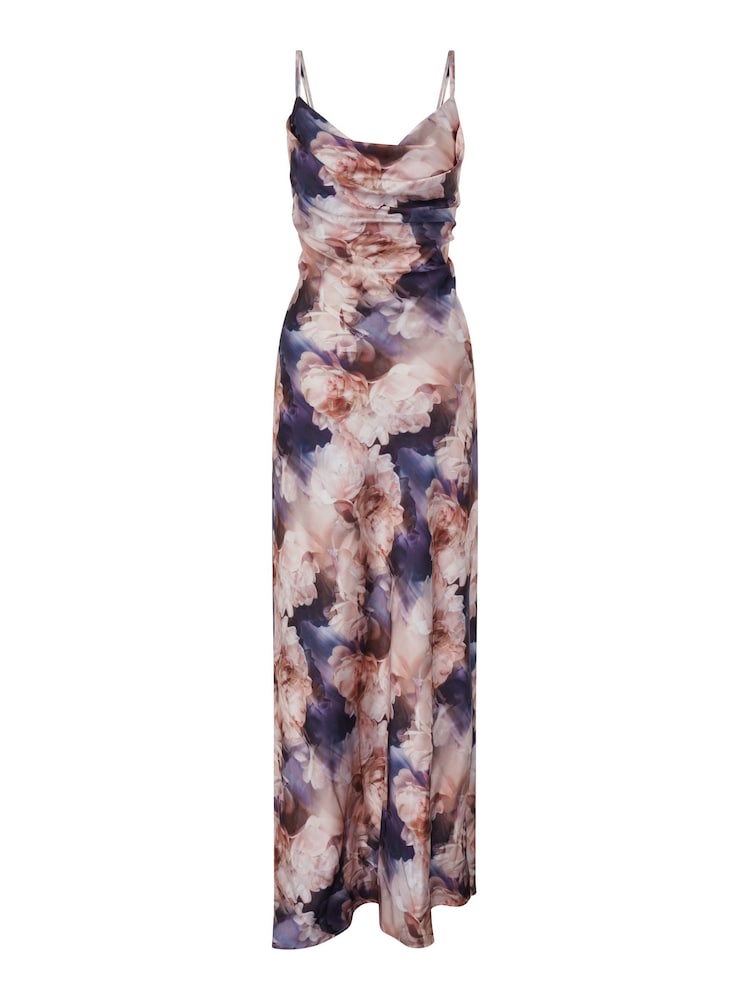 Gina Bacconi Pink Sudie Floral Satin Maxi Dress - Image 6 of 6 Gina Bacconi Pink Sudie Floral Satin Maxi Dress - Image 6 of 6