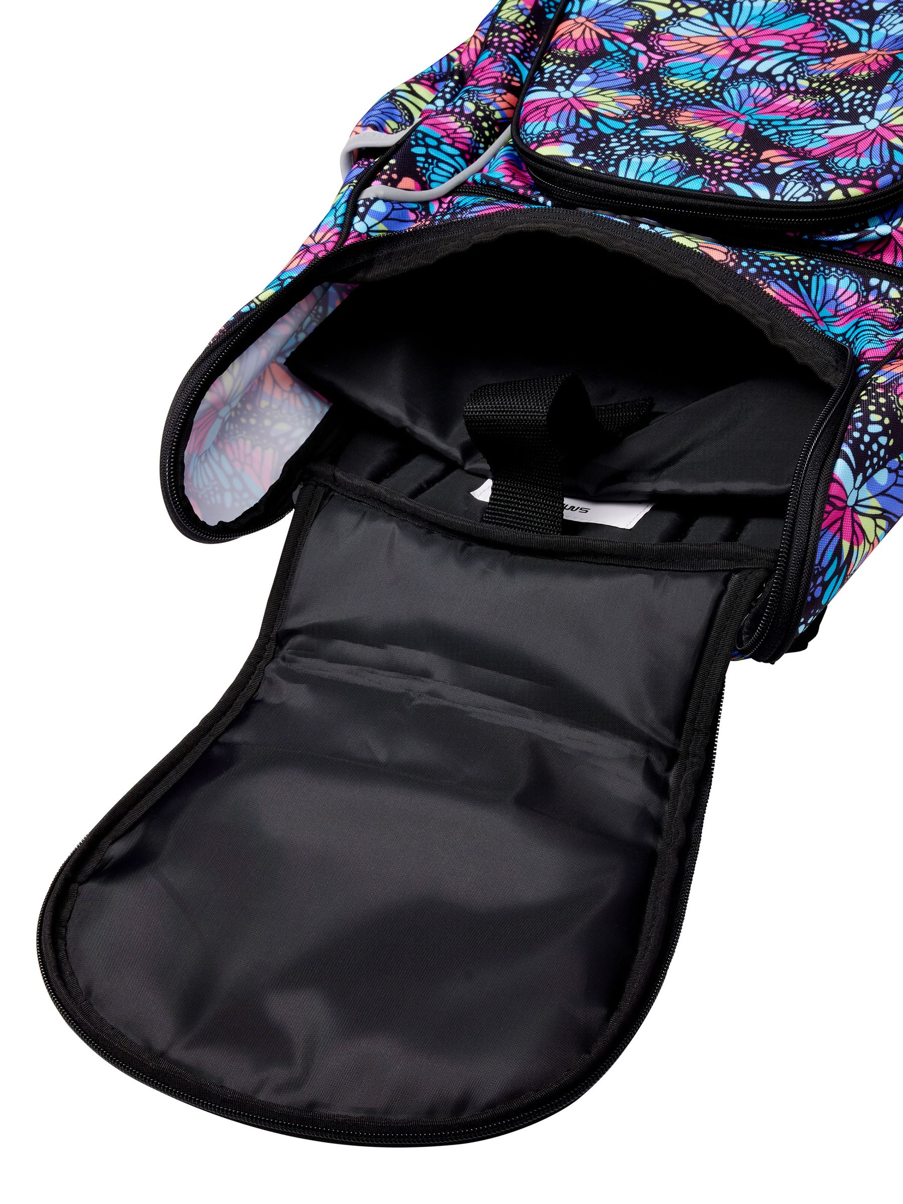 Smiggle Black Vivid Access Backpack with Reflective Tape ONE Boys