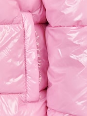 ELLE Pink Logo Puffer Coat - Image 5 of 5