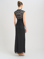 Gina Bacconi Black Carter Lace Detail Maxi Dress - Image 2 of 6