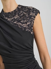 Gina Bacconi Black Carter Lace Detail Maxi Dress - Image 4 of 6