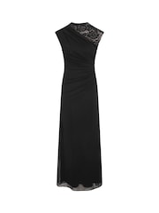 Gina Bacconi Black Carter Lace Detail Maxi Dress - Image 6 of 6