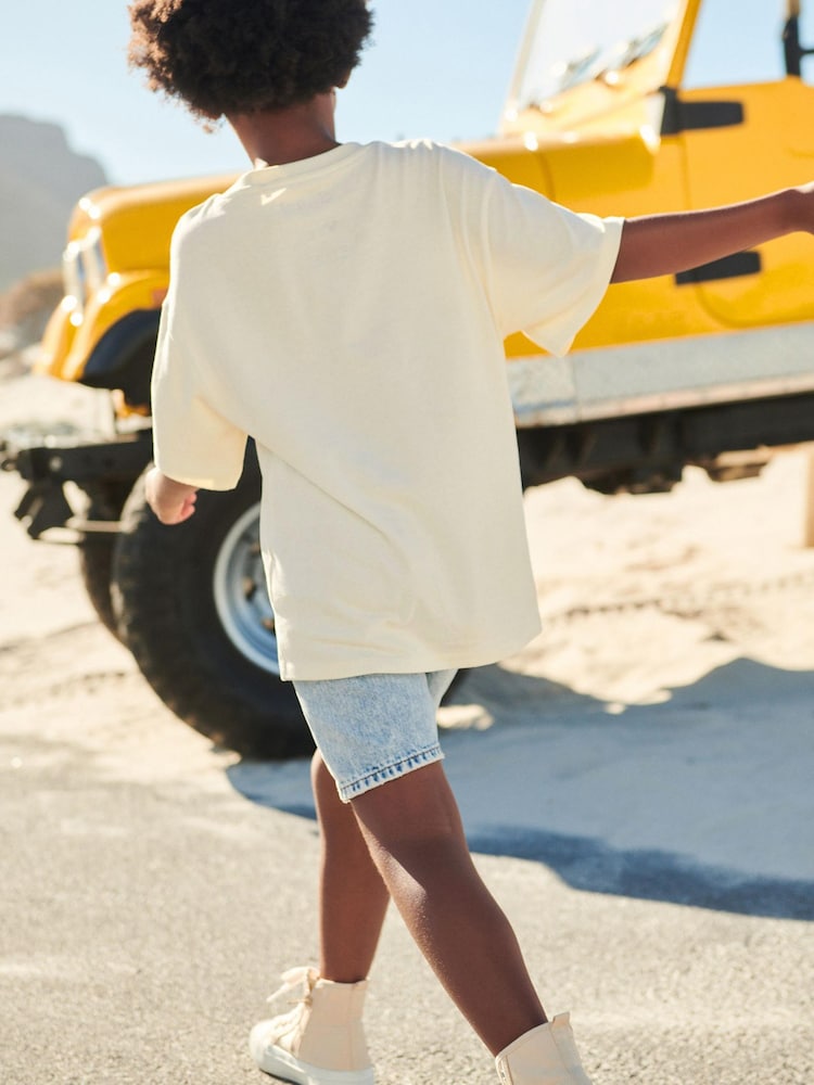 Lilo & Stitch Ecru Cream Oversized T-Shirt (3-16yrs) - Image 2 of 6 Lilo & Stitch Ecru Cream Oversized T-Shirt (3-16yrs) - Image 2 of 6