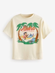 Lilo & Stitch Ecru Cream - Prevelika majica (100% bombaž) (3-16leto) - Slika 4 iz 6