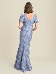 Gina Bacconi Blue Mimmi Sequin Maxi Dress - Image 2 of 7