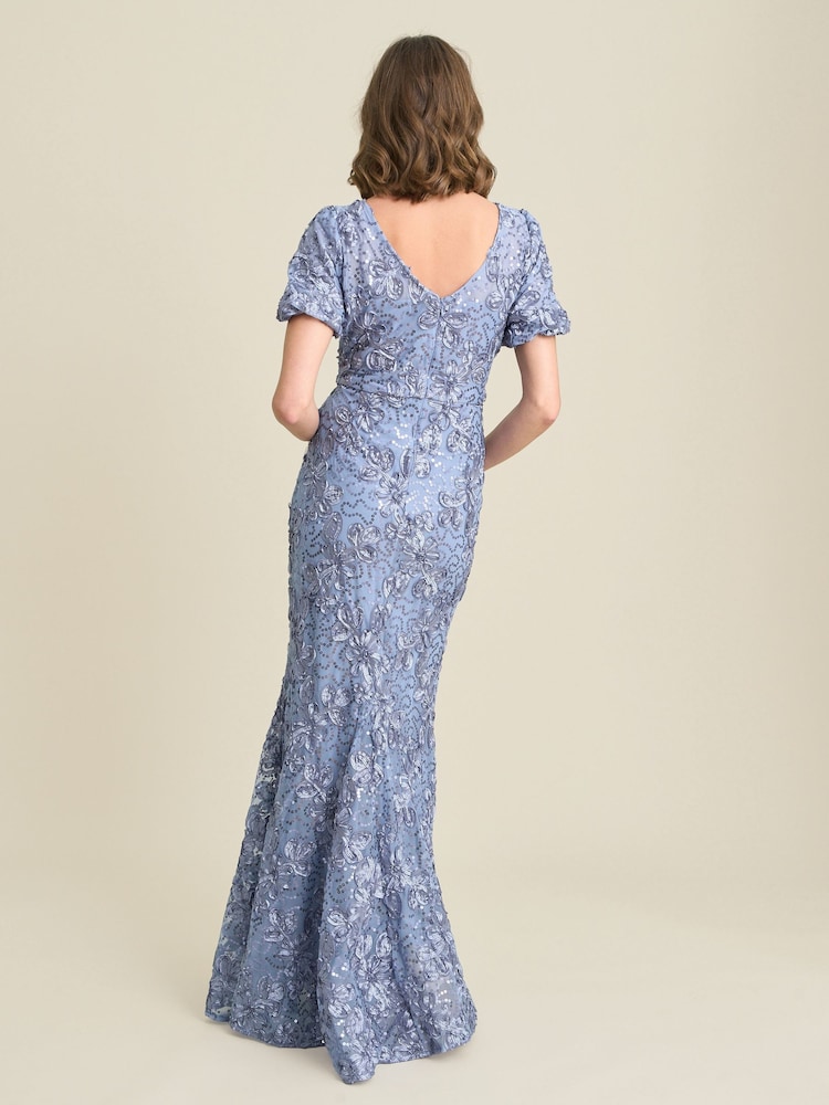 Gina Bacconi Blue Mimmi Sequin Maxi Dress - Image 2 of 7