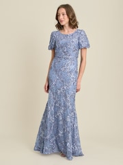 Gina Bacconi Blue Mimmi Sequin Maxi Dress - Image 3 of 7