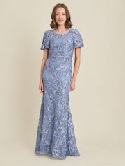 Gina Bacconi Blue Mimmi Sequin Maxi Dress - Image 5 of 7
