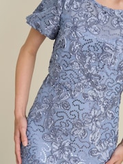 Gina Bacconi Blue Mimmi Sequin Maxi Dress - Image 6 of 7