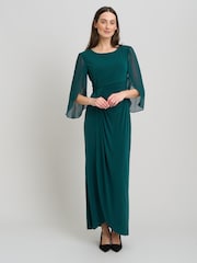 Gina Bacconi Iulia Maxi Wrap Dress With Chiffon Sleeve - 圖片 5，共 6