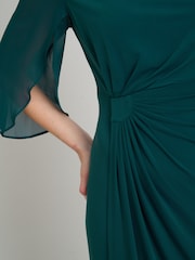 Gina Bacconi Iulia Maxi Wrap Dress With Chiffon Sleeve - 圖片 6，共 6