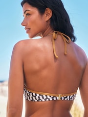Tan/Ecru Scion at Next Metsa/Rayo Reversible Non Padded Wired BIkini Top - Image 2 of 8
