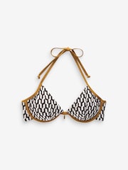 Tan/Ecru Scion at Next Metsa/Rayo Reversible Non Padded Wired BIkini Top - Image 6 of 8