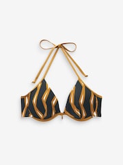 Tan/Ecru Scion at Next Metsa/Rayo Reversible Non Padded Wired BIkini Top - Image 7 of 8