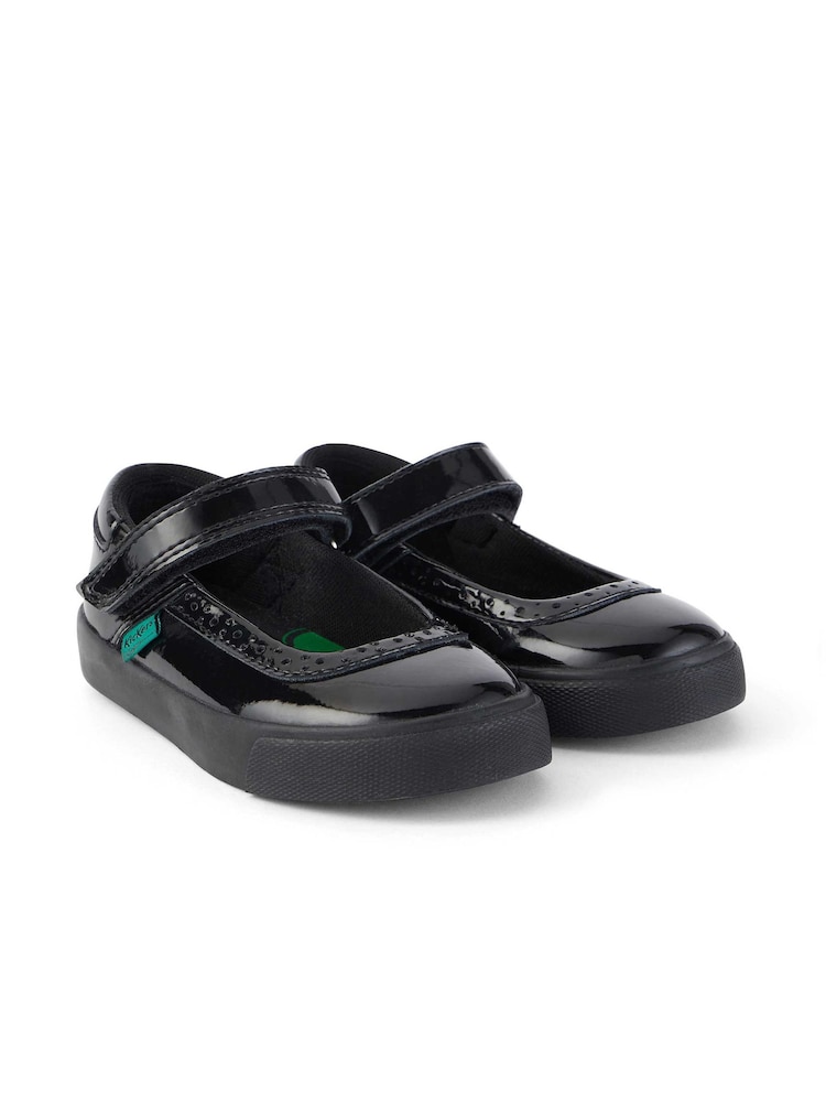 Kickers Black Infants Tovni Brogue Mary Jane Patent Leather Shoes - Image 2 of 8