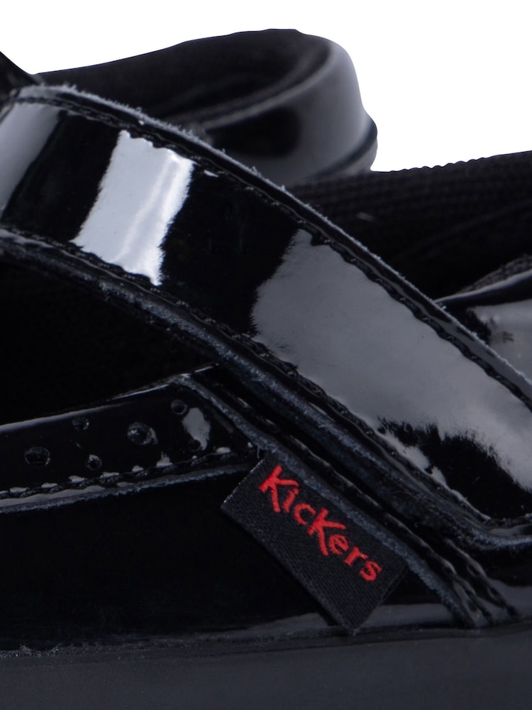 Kickers Black Infants Tovni Brogue Mary Jane Patent Leather Shoes - Image 8 of 8