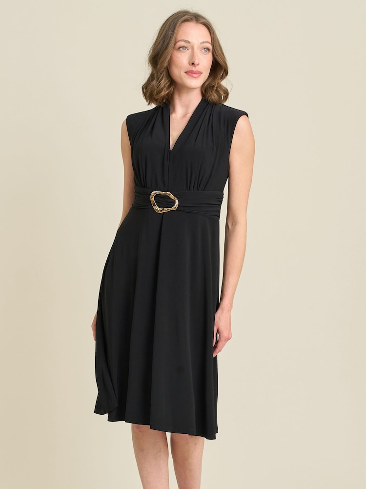 Gina Bacconi Black Suri Sleeveless Dress - Image 1 of 6 Gina Bacconi Black Suri Sleeveless Dress - Image 1 of 6
