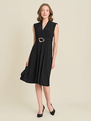 Gina Bacconi Black Suri Sleeveless Dress - Image 2 of 6