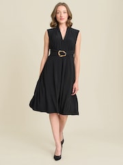 Gina Bacconi Black Suri Sleeveless Dress - Image 4 of 6