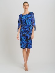 Gina Bacconi Black Harmony Floral Print Dress - Image 3 of 7