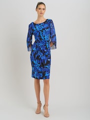 Gina Bacconi Black Harmony Floral Print Dress - Image 4 of 7