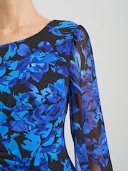 Gina Bacconi Black Harmony Floral Print Dress - Image 6 of 7