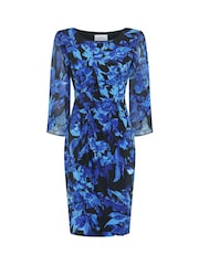 Gina Bacconi Black Harmony Floral Print Dress - Image 7 of 7