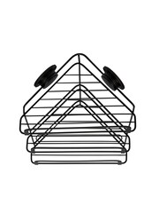 Croydex Black Stick 'n' Lock™ 3 Tier Corner Basket - Image 4 of 4