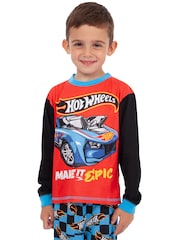 Character Blue Hot Wheels Epic Long Sleeve Pyjamas - Image 4 of 4