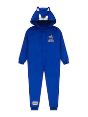 Character Blue Sonic The Hedgehog Onesie With 3D Ears - Image 1 of 8