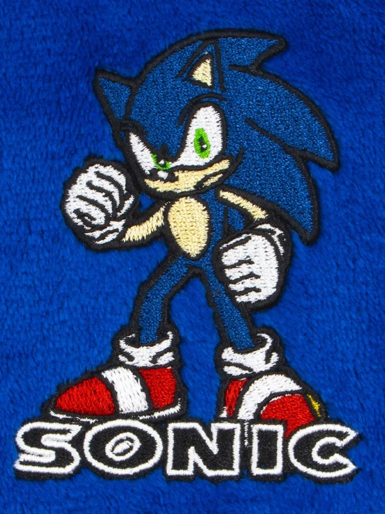 Character Blue Sonic The Hedgehog Onesie With 3D Ears - Image 8 of 8 Character Blue Sonic The Hedgehog Onesie With 3D Ears - Image 8 of 8